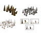 Plastic Spike Studs (10mm x 29mm) with Base Pin - Pack of 100